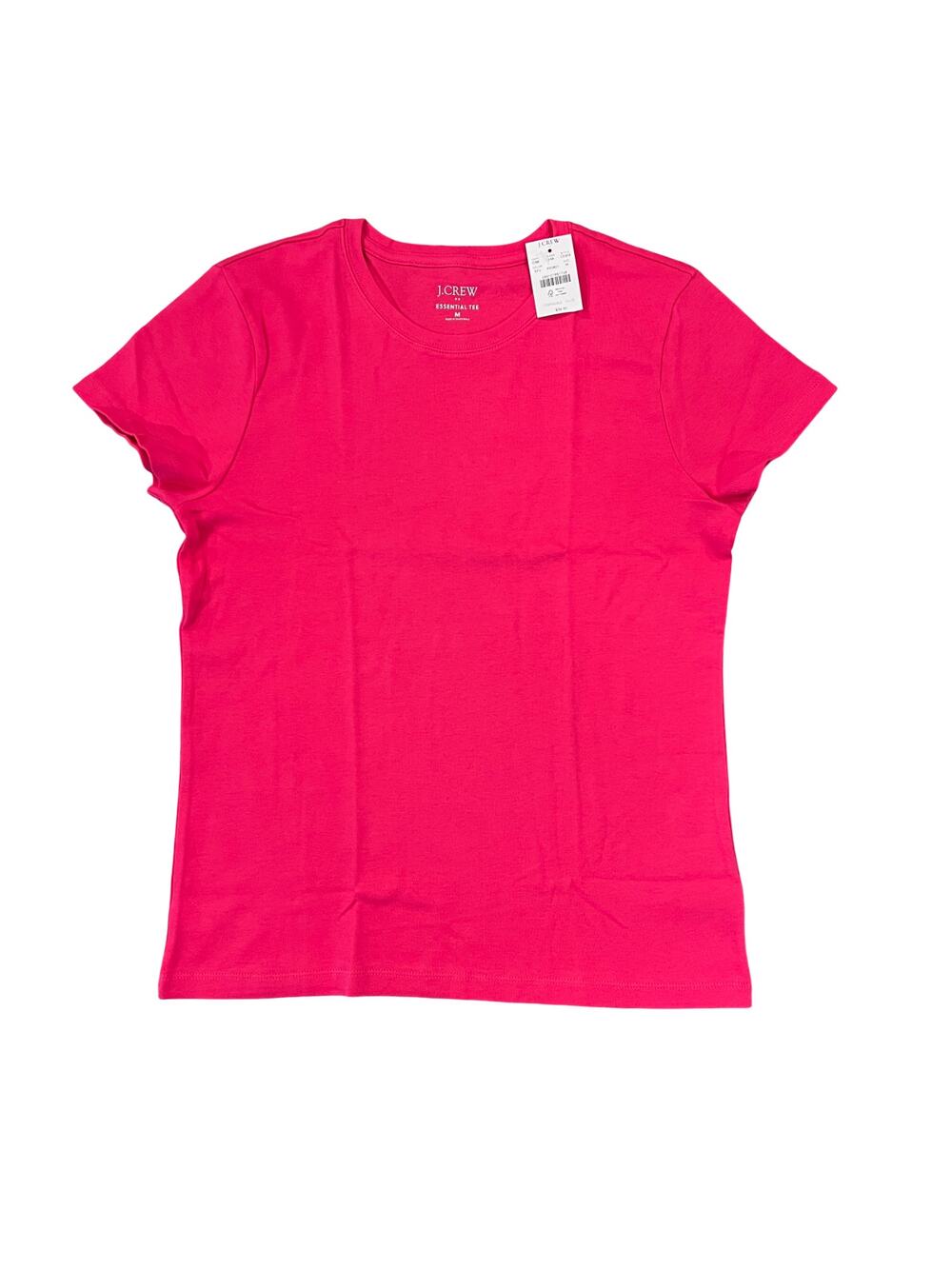 NWT J. Crew Sweet Fuchsia Pink Essential Short-Sleeve Crewneck Tee - SIZE M